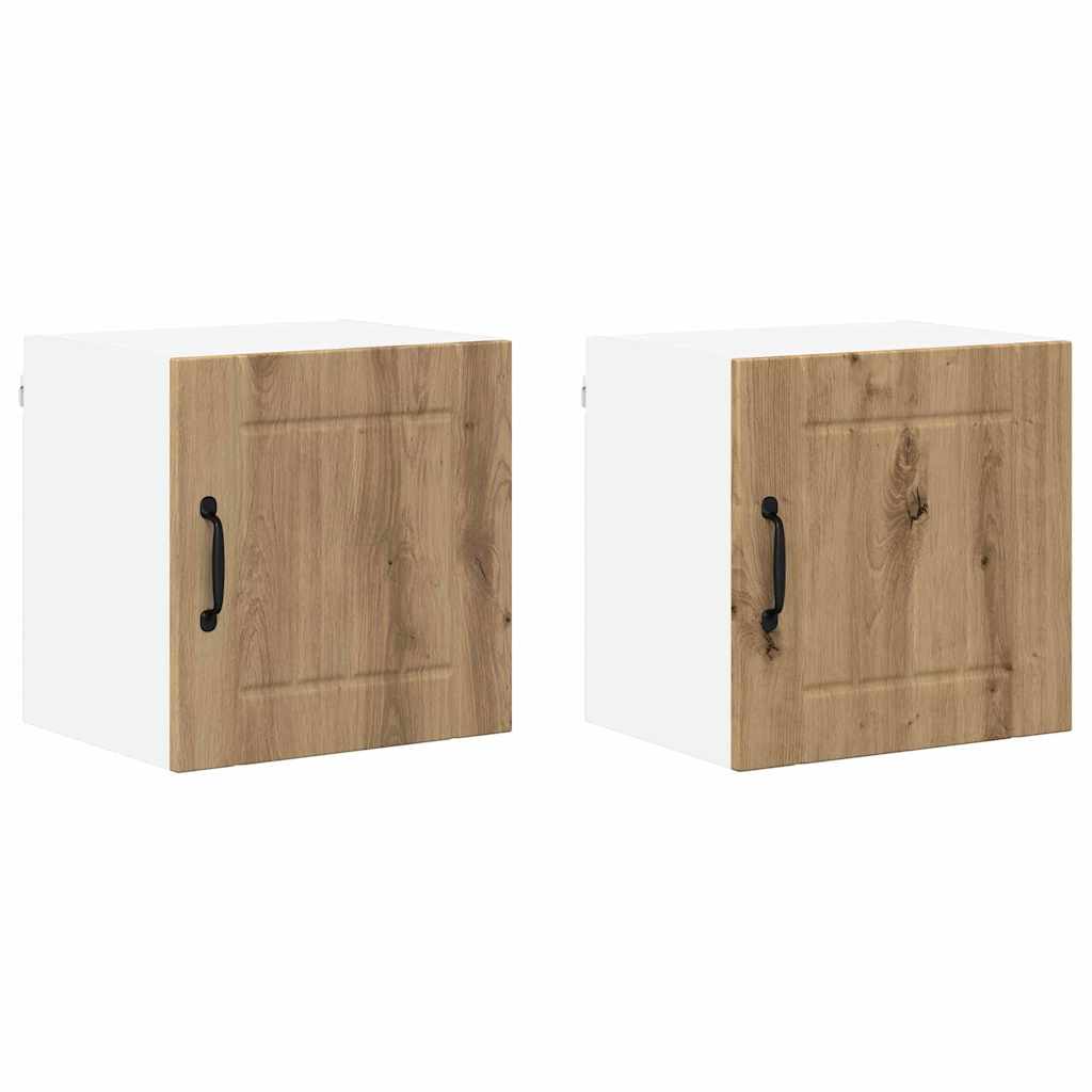 Küchenhängeschrank 2 pcs Artisan-Eiche 40 x 31 x 40 cm